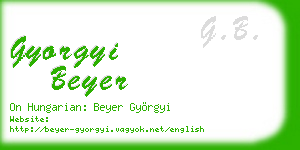 gyorgyi beyer business card